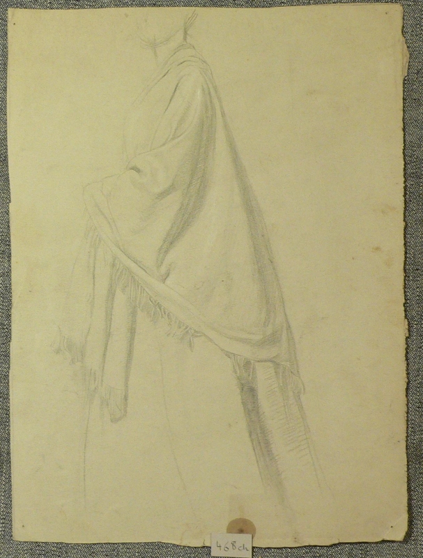 468ch . drapery study lady with a shawl